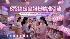 8招搞定宝妈粉精准引流,精准引流10万本地母婴粉,多渠道流量爆破玩法-学习资源社