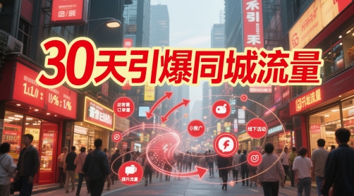 30天引爆同城流量：团购篇 认知篇 流量篇 来客篇 达人篇 老板人设IP篇 投流篇-学习资源社