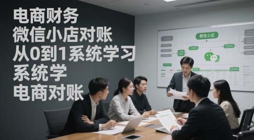 电商财务微信小店对账，从0到1系统学习电商对账-学习资源社