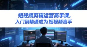 短视频剪辑运营高手课,入门到精通成为短视频高手-学习资源社
