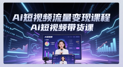 Ai短视频流量变现课程，Ai短视频带货课-学习资源社