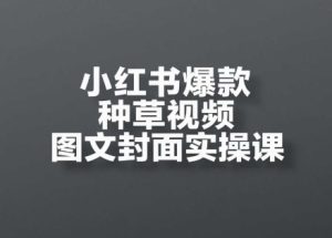 小红书爆款种草视频图文封面实操课,开店、选品、引流、变现全流程-学习资源社