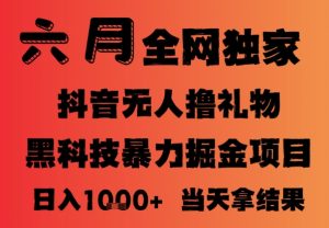 25年6月抖音无人直播最新暴力撸音浪掘金,小白可做,可批量矩阵放大,长期稳定日入1k+【揭秘】-学习资源社