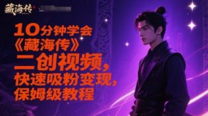 10分钟学会《藏海传》二创视频,快速吸粉变现,保姆级教程-学习资源社