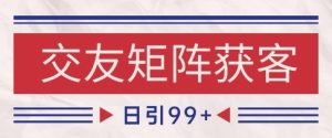 小红书某音交友赛道引流获客 自热矩阵日引200+【揭秘】-学习资源社
