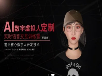 AI数字虚拟人定制，实时语音交互训练营（零基础），前沿核心数字人开发技术-学习资源社