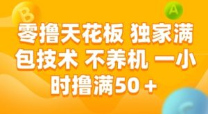 零撸天花板,独家满包技术 不养机 一小时撸满50+【揭秘】-学习资源社