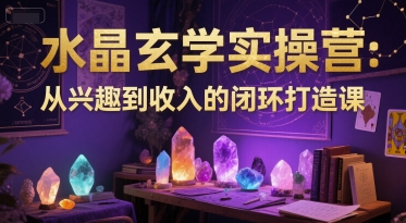 水晶玄学实操营：从兴趣到收入的闭环打造课-学习资源社