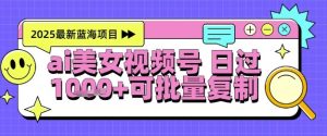 视频号AI美女跳舞暴力起号玩法,日入1k+,全程软件操作,小白也能玩的项目-学习资源社
