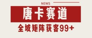 小红书某音唐卡赛道引流获客 自热矩阵日引200+【揭秘】-学习资源社
