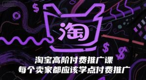淘宝高阶付费推广课,每个卖家都应该学点付费推广-学习资源社