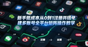 新手低成本从0到1注册并搭建多账号全平台矩阵操作教学,手机号-邮箱-IP-工具-学习资源社