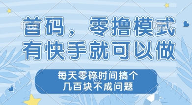 首码零撸项目，有快手就可以做，每天业务时间搞个几张不是问题【揭秘】-学习资源社