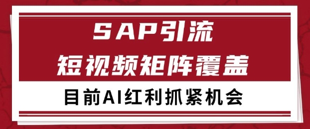 小红书某音sap赛道引流获客 自热矩阵日引200+【揭秘】-学习资源社