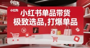 小红书单品带货,极致选品,打爆单品-学习资源社