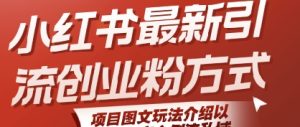 小红书最新引流创业粉方式,项目图文玩法介绍以及如何安全倒流私域-学习资源社