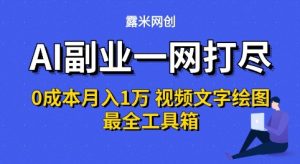 AI副业一网打尽0投入月入1W+视频文字绘图最全工具箱【揭秘】-学习资源社