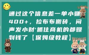 通过这个信息差一单小挣4张+,拉布布搬砖,闷声发小财抓住商机的都挣到钱了【保姆级教程】-学习资源社