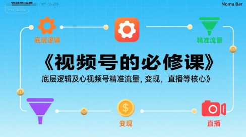 视频号的必修课，视频号的底层逻辑及核心视频号精准流量，变现，直播等核心-学习资源社