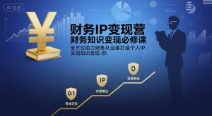 财务IP变现营,财务知识变现必修课,全方位助力财务从业者打造个人IP,实现知识变现-学习资源社