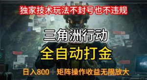 三角洲最新全自动G机,独家技术玩法,不封号也不违规, 日入8张+可矩阵操作,收益无限放大【揭秘】-学习资源社