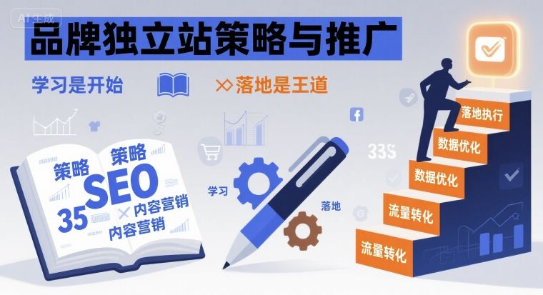 品牌独立站策略与推广，学习是开始，落地是王道-学习资源社