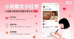 小说推文小红书高转化引导方法实操课,小说推文高效且正确引导方法-学习资源社
