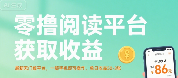 零撸阅读平台获取收益，最新无门槛平台，一部手机即可操作，单日收益50-3张【揭秘】-学习资源社