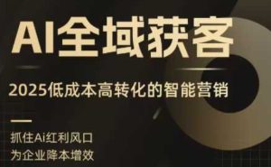 AI全域获客实训营,2025低成本高转化的智能营销,精准找客,高效营销-学习资源社
