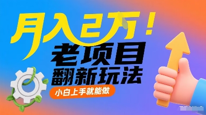 月入2W！老项目翻新玩法，小白上手就能做，非常容易上手-学习资源社