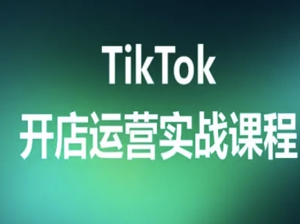 TikTok开店运营实战课程，TK跨境电商实操全流程-学习资源社