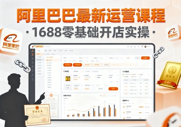 阿里巴巴最新运营课程，1688零基础开店实操-学习资源社