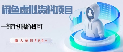 闲鱼虚拟资料项目，每天一小时，新人日入5张-学习资源社