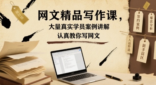 网文精品写作课，大量真实学员案例讲解，认真教你写网文-学习资源社
