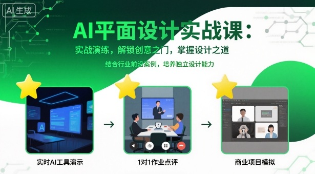 AI平面设计实战课，实战演练，解锁创意之门，掌握设计之道-学习资源社