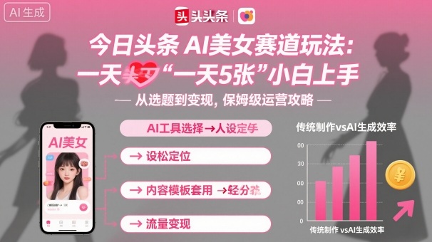今日头条AI美女赛道玩法，一天轻松5张，小白轻松上手-学习资源社