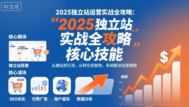 2025独立站运营实战全攻略，一站式掌握独立站运营核心技能-学习资源社