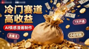 公众号冷门赛道,用AI做情感漫画,7天开通流量主,操作简单,小白可玩-学习资源社