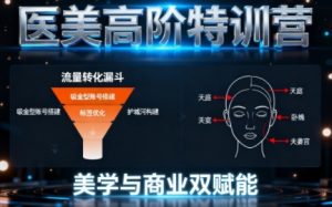 0-1000W医美高阶特训营课程,美学与商业双赋能-学习资源社