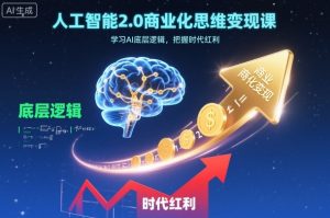 人工智能2.0商业化思维变现课,学习AI底层逻辑,把握时代红利-学习资源社