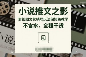 小说推文之影视图文营销号玩法保姆级教学，不含水，全程干货-学习资源社