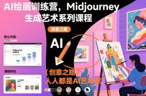 AI绘画训练营,Midjourney生成艺术系列课程,人人都是AI艺术家-学习资源社