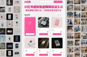 小红书虚拟矩阵玩法3.0，铺货铺笔记型打法，少款狂怼笔记型打法-学习资源社