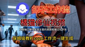 Coze扣子工作流一键生成橘猫修仙视频，保姆级搭建教程-学习资源社