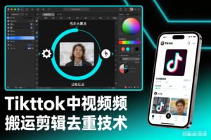 Tiktok中视频纯搬运剪辑去重技术，外来技术，自行测试-学习资源社
