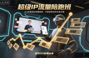超级IP流量陪跑班，大V流量密码倾囊相授，可直接落地的实操步骤-学习资源社