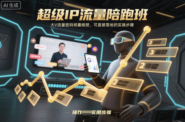 超级IP流量陪跑班，大V流量密码倾囊相授，可直接落地的实操步骤-学习资源社