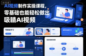 AI视频制作实操课程，零基础也能轻松做出吸睛AI视频-学习资源社